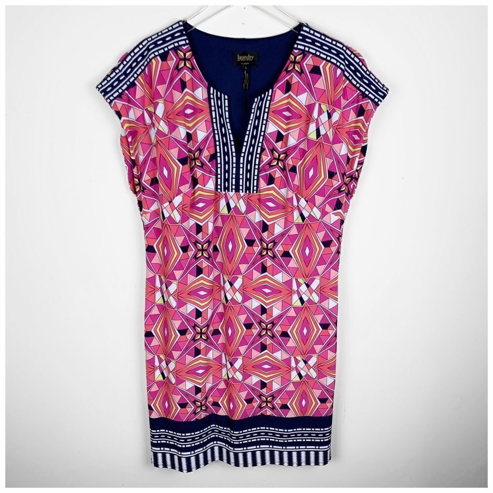 Laundry by‎ Shelli Segal Pink Multi Shift Dress